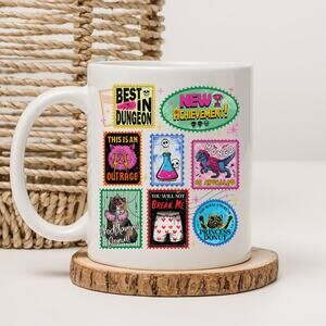 Dungeon Crawler Carl 15 oz Mug Coffee Cup Donut Cat Funny Novel Book 8